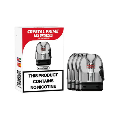 Crystal Prime M3 Replacement Pod - Pack of 4 | only £11.99 | Cheapest Vape Shop in Uk