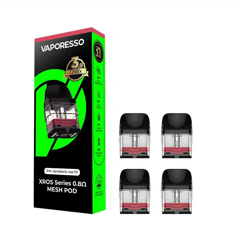 Vaporesso XROS COREX 3.0 Replacement Pods - Pack of 4 | only £9.99 | Cheapest Vape Shop in Uk