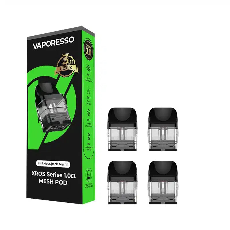 Vaporesso XROS COREX 3.0 Replacement Pods - Pack of 4 | only £9.99 | Cheapest Vape Shop in Uk