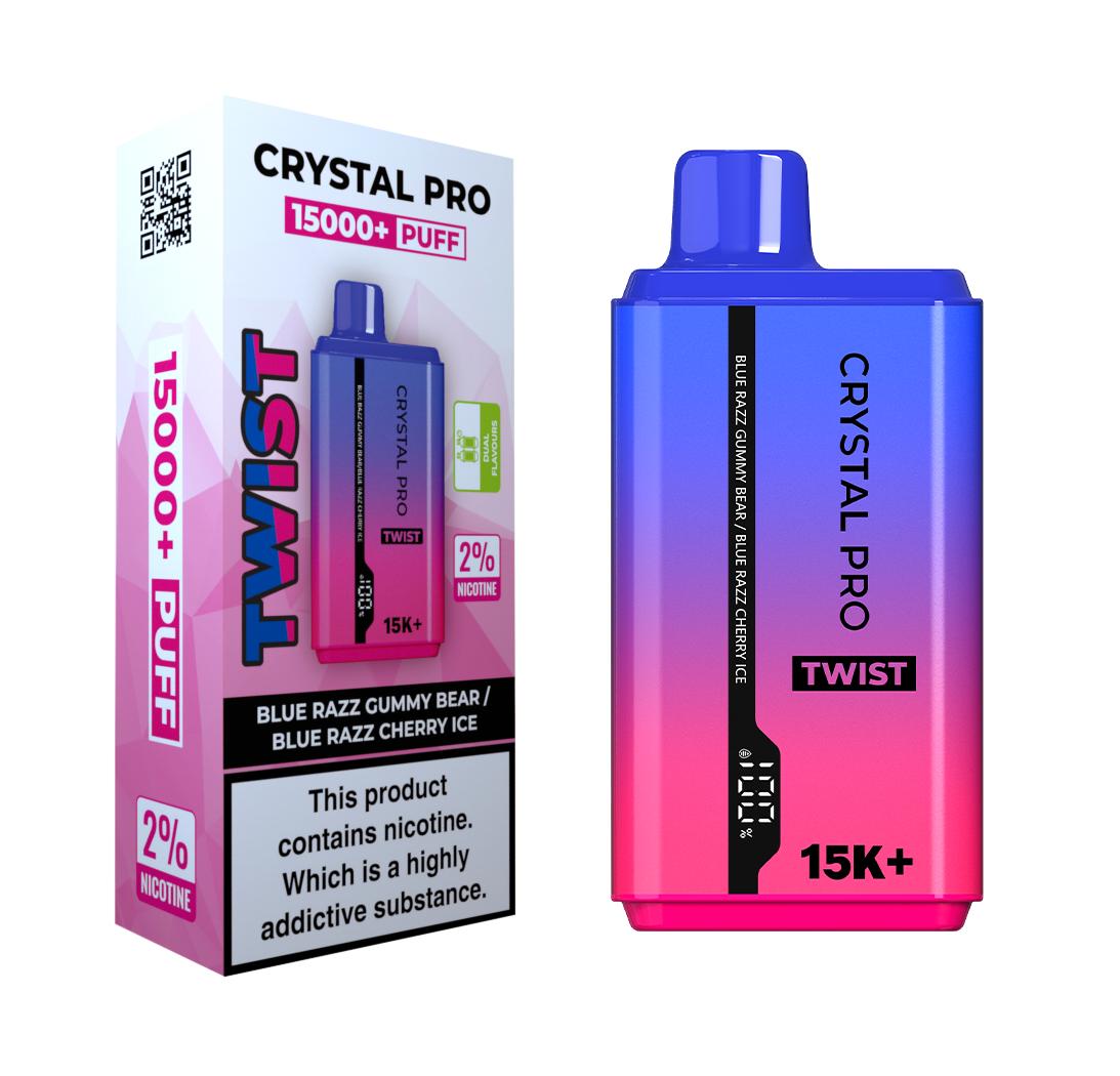 Crystal Pro Twist 15000 Puffs Pre-filled Vape kit - Box of 10 | only £78.99 | Cheapest Vape Shop in Uk