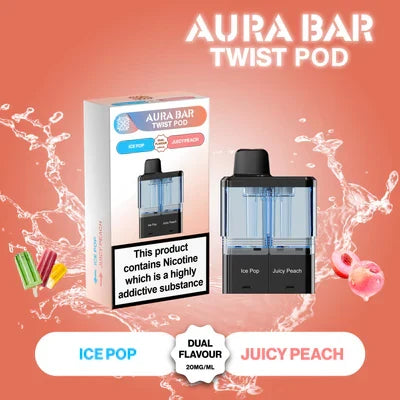 Aura Bar Twist 40k Puffs Pre-Filled Pods | Only £7.49 | Any 3 For £20.99 | only £7.49 | Cheapest Vape Shop in Uk