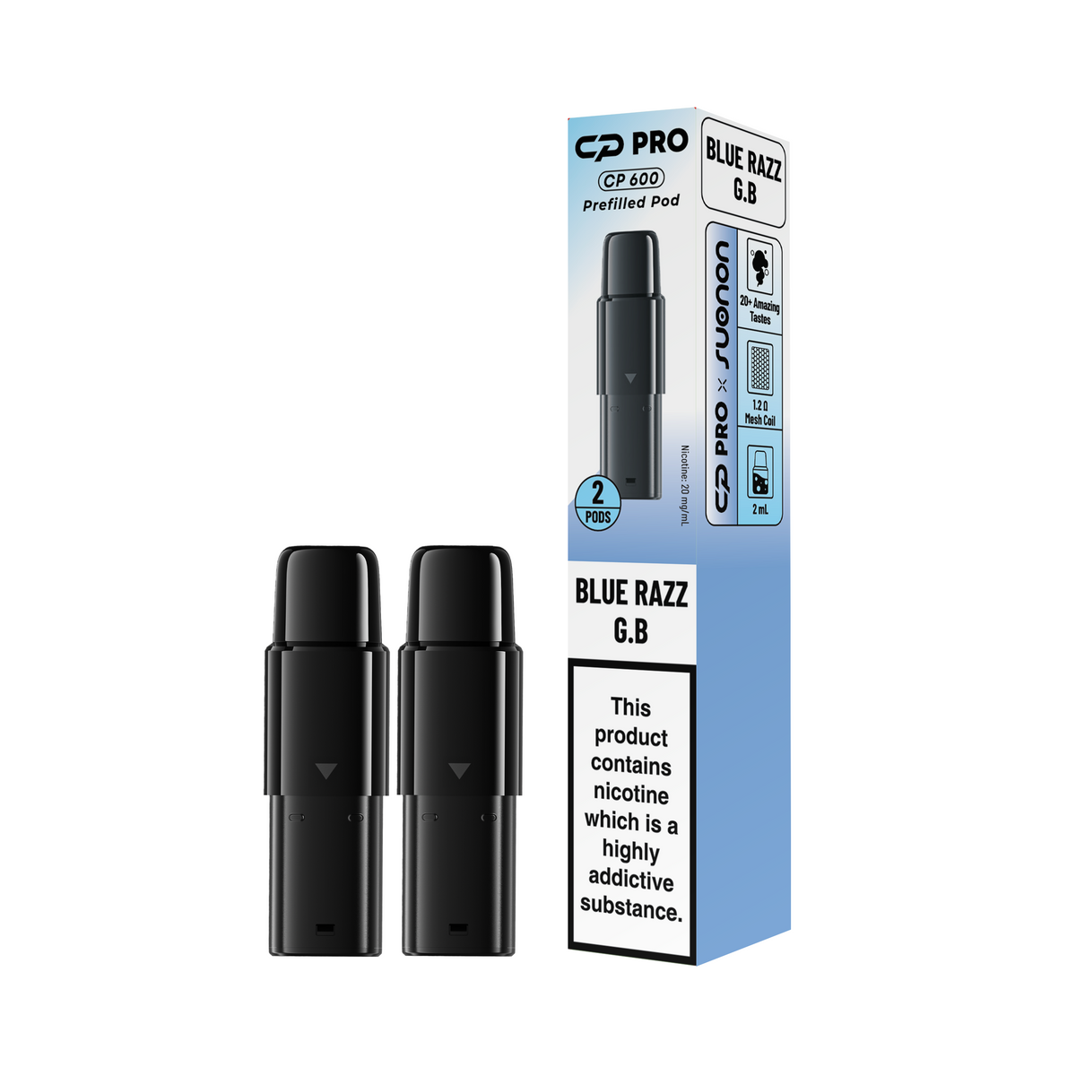 CP Pro 600 Prefilled Pods - Box of 10 (Pack of 2) | only £34.99 | Cheapest Vape Shop in Uk