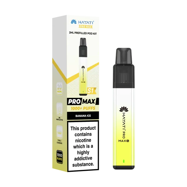 Hayati Pro Max S1 1000+ Puff Pre-Filled Pod Kit - Box of 10 | only £39.99 | Cheapest Vape Shop in Uk