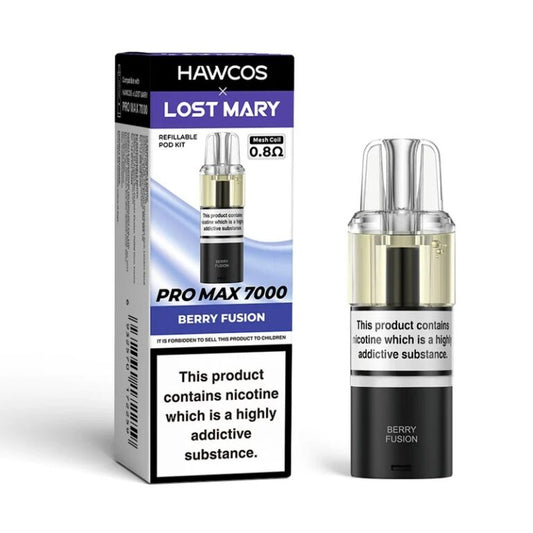 Hawcos x Lost Mary Pro Max 7000 Prefilled Pod + Refill Container | Only £7.50 | Any 3 For £19.99 | only £7.50 | Cheapest Vape Shop in Uk