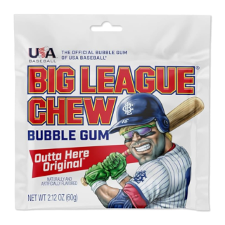 Big League Chew Bubble Gum 60g – Fruit Punch, Sour Cherry, Sour Apple & Original | only £2.49 | Cheapest Vape Shop in Uk