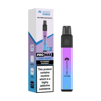 Hayati Pro Max S1 1000+ Puff Pre-Filled Pod Kit - Box of 10 | only £39.99 | Cheapest Vape Shop in Uk
