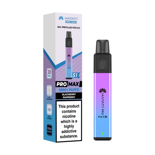 Hayati Pro Max S1 1000+ Puff Pre-Filled Pod Kit - Box of 10 | only £39.99 | Cheapest Vape Shop in Uk