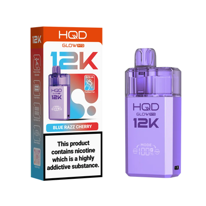 HQD Glow Pro 12k Prefiiled Kit - Box of 10 | only £72.99 | Cheapest Vape Shop in Uk