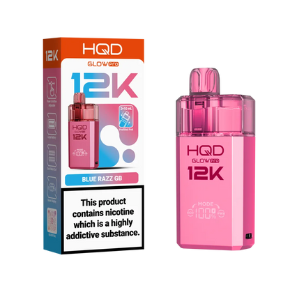 HQD Glow Pro 12k Prefiiled Kit - Box of 10 | only £72.99 | Cheapest Vape Shop in Uk