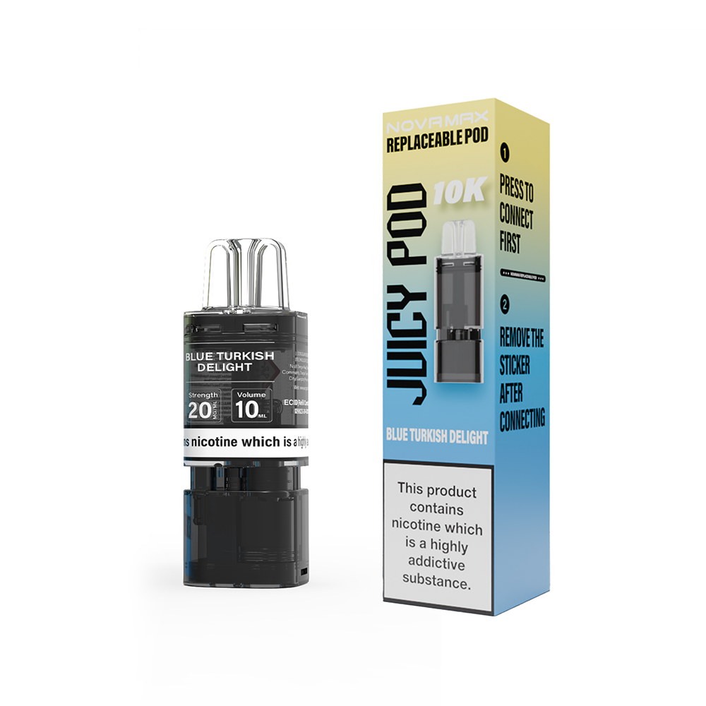 Juicy Pod NovaMax 10K Prefilled Pods - Box Of 10 | only £46.99 | Cheapest Vape Shop in Uk