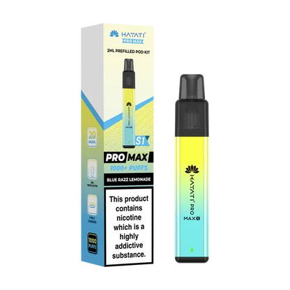 Hayati Pro Max S1 1000+ Puff Pre-Filled Pod Kit - Box of 10 | only £39.99 | Cheapest Vape Shop in Uk