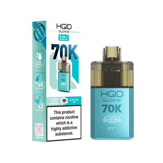 HQD Glow Air 70K Pod Vape Kit | only £15.99 | Cheapest Vape Shop in Uk