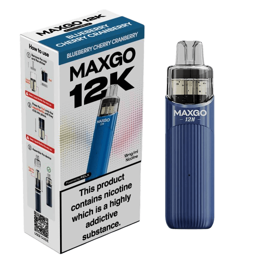 RELX MAXGO 12k Pre-Filled Pod Kit TPD Compliant - Pack Of 3 | only £25.99 | Cheapest Vape Shop in Uk