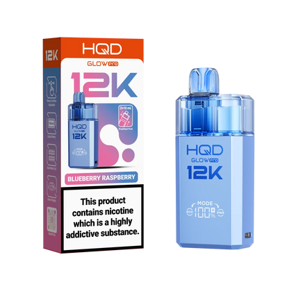 HQD Glow Pro 12k Prefiiled Kit - Box of 10 | only £72.99 | Cheapest Vape Shop in Uk