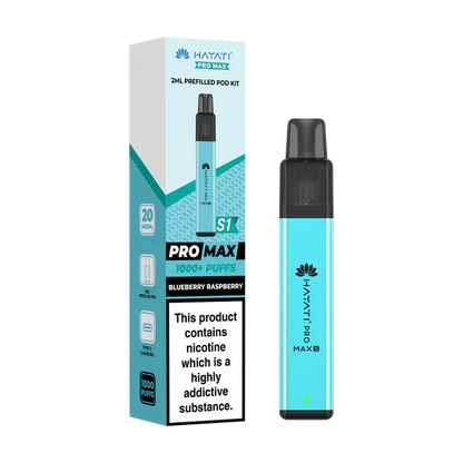 Hayati Pro Max S1 1000+ Puff Pre-Filled Pod Kit - Box of 10 | only £39.99 | Cheapest Vape Shop in Uk