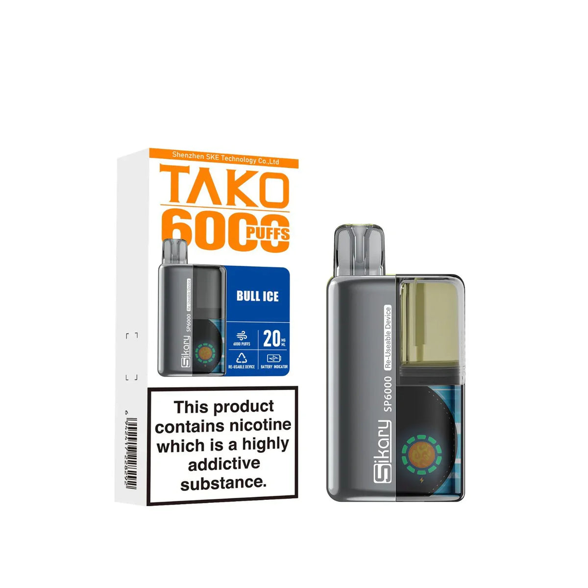 SKE Sikary TAKO SP6000 Prefilled Pod Kit | Only £8.99 | Any 3 For £23 | only £8.99 | Cheapest Vape Shop in Uk