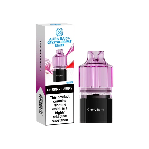 Crystal Prime Aura Bar 10k Replacement Pods - Box of 10 | only £47.25 | Cheapest Vape Shop in Uk