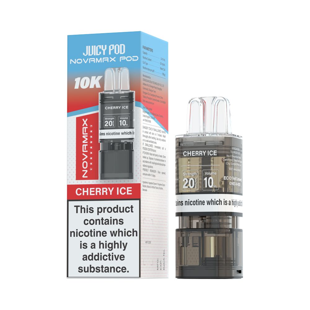Juicy Pod NovaMax 10K Prefilled Pods - Box Of 10 | only £46.99 | Cheapest Vape Shop in Uk