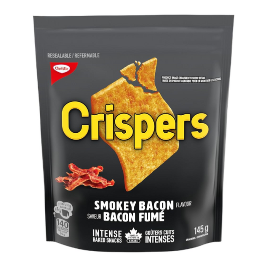 Crispers Smokey Bacon Crackers – 145 g – Bold Savoury Crunch from Canada | only £3.99 | Cheapest Vape Shop in Uk