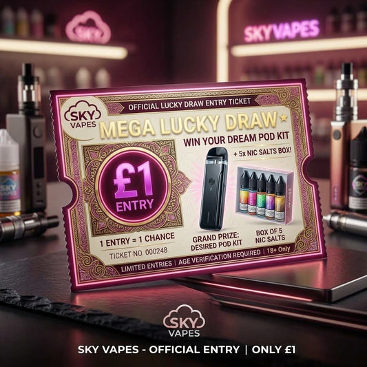 £1 Mega Lucky Draw Ticket — Win Your Choice of Pod Kit + 5x Nic Salts