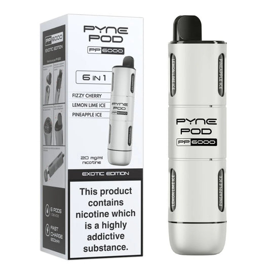Pyne Pod 6 in 1 PP6000 Prefilled Pod Kit | Up to 6000 Puffs| only £6.99 | Cheapest Vape Shop in Uk
