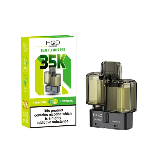 HQD Glow Air 35K Prefilled Pods - Box of 5 | only £37 | Cheapest Vape Shop in Uk