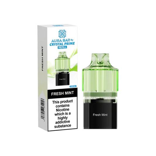 Crystal Prime Aura Bar 10k Replacement Pods - Box of 10 | only £47.25 | Cheapest Vape Shop in Uk
