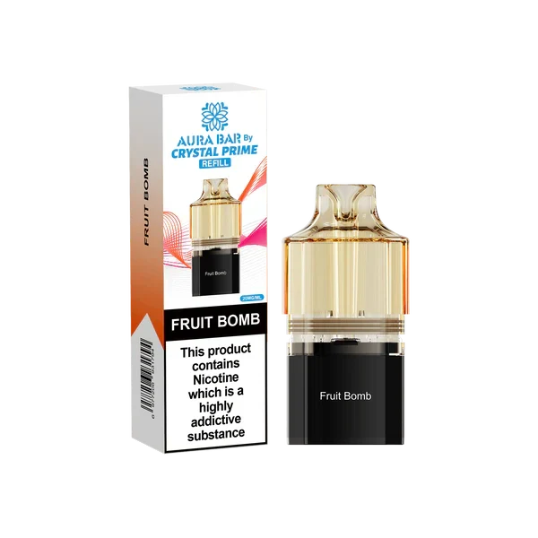 Crystal Prime Aura Bar 10k Replacement Pods - Box of 10 | only £47.25 | Cheapest Vape Shop in Uk