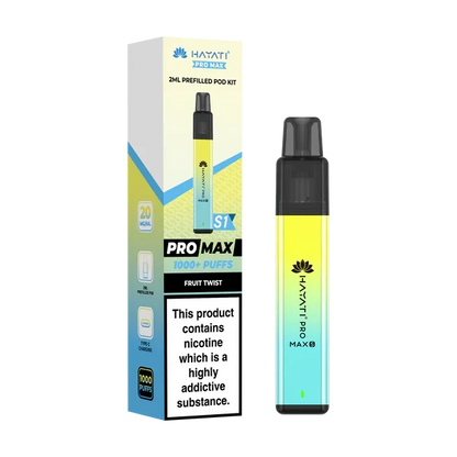 Hayati Pro Max S1 1000+ Puff Pre-Filled Pod Kit - Box of 10 | only £39.99 | Cheapest Vape Shop in Uk