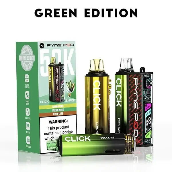 Pyne Pod Click 50K Prefilled Vape | TPD - Box of 10 | only £90.99 | Cheapest Vape Shop in Uk
