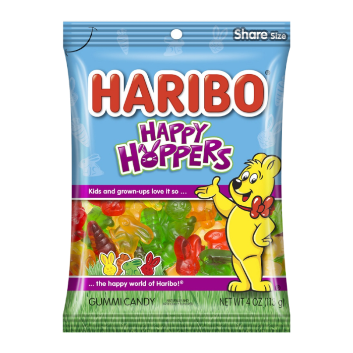 Haribo Happy Hoppers Gummies – 4 oz (113 g) – Colourful Easter‑Themed Fruit Flavoured Gummies | only £2.49 | Cheapest Vape Shop in Uk