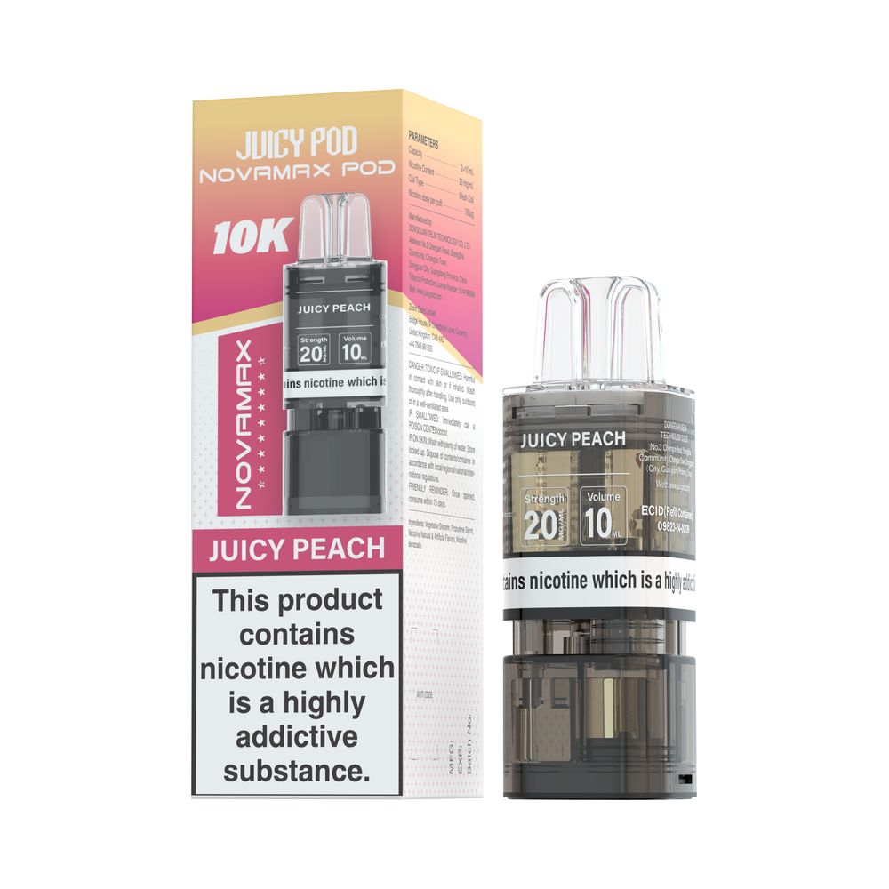 Juicy Pod NovaMax 10K Prefilled Pods - Box Of 10 | only £46.99 | Cheapest Vape Shop in Uk