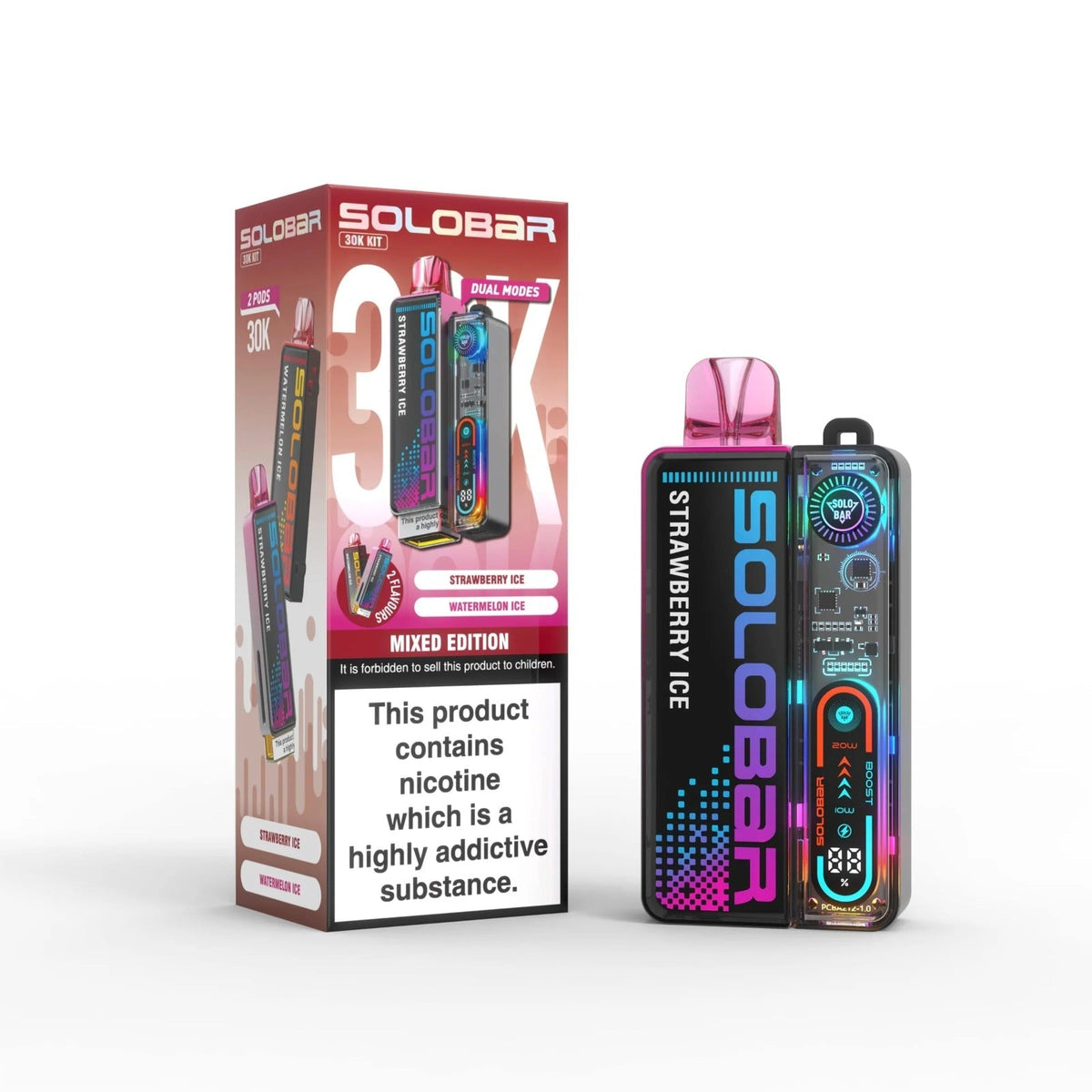 SOLOBAR 30K PREFILLED POD VAPE KIT-Box of 5 | only £48 | Cheapest Vape Shop in Uk