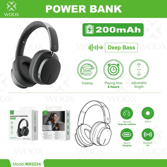Wireless Bluetooth Headphones UK | WOOX Over-Ear Deep Bass Foldable Headset | only £12.99 | Cheapest Vape Shop in Uk