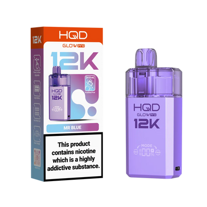 HQD Glow Pro 12k Prefiiled Kit - Box of 10 | only £72.99 | Cheapest Vape Shop in Uk
