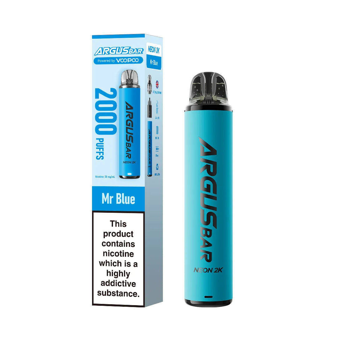 VooPoo Argus Bar Neon 2K Prefilled Kit | only £6.99 | Cheapest Vape Shop in Uk