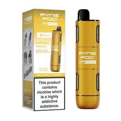 Pyne Pod 6 in 1 PP6000 Prefilled Pod Kit | Up to 6000 Puffs| only £6.99 | Cheapest Vape Shop in Uk