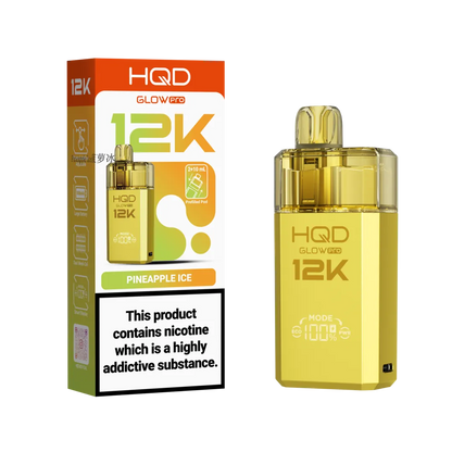 HQD Glow Pro 12k Prefiiled Kit - Box of 10 | only £72.99 | Cheapest Vape Shop in Uk
