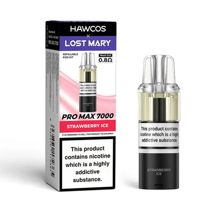 Hawcos x Lost Mary Pro Max 7000 Prefilled Pod + Refill Container - Box Of 5 | only £29.99 | Cheapest Vape Shop in Uk