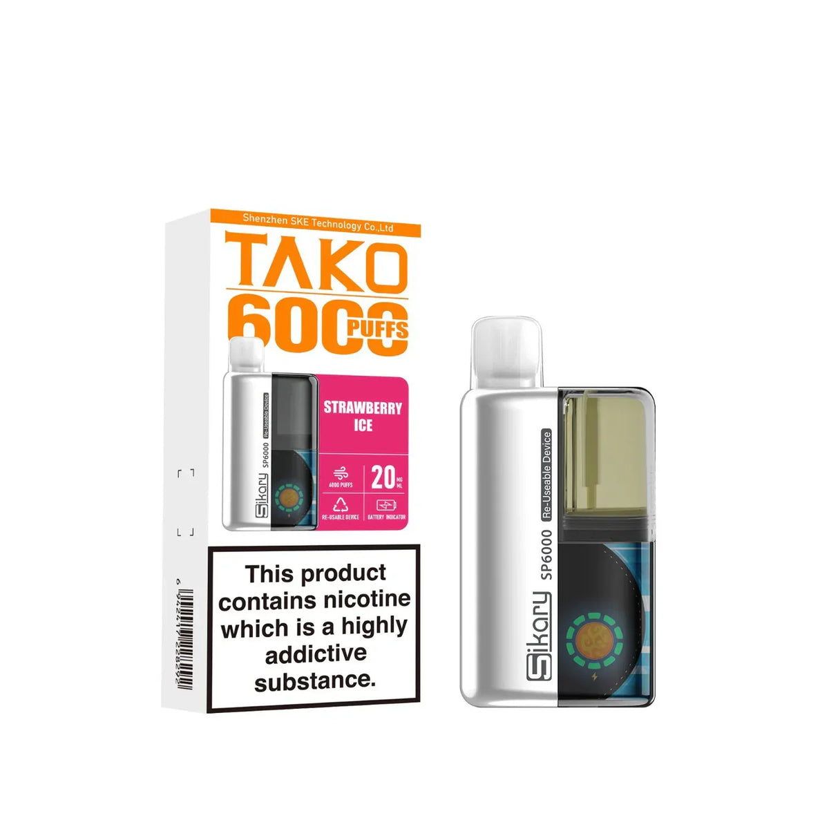 SKE Sikary TAKO SP6000 Prefilled Pod Kit | Only £8.99 | Any 3 For £23 | only £8.99 | Cheapest Vape Shop in Uk