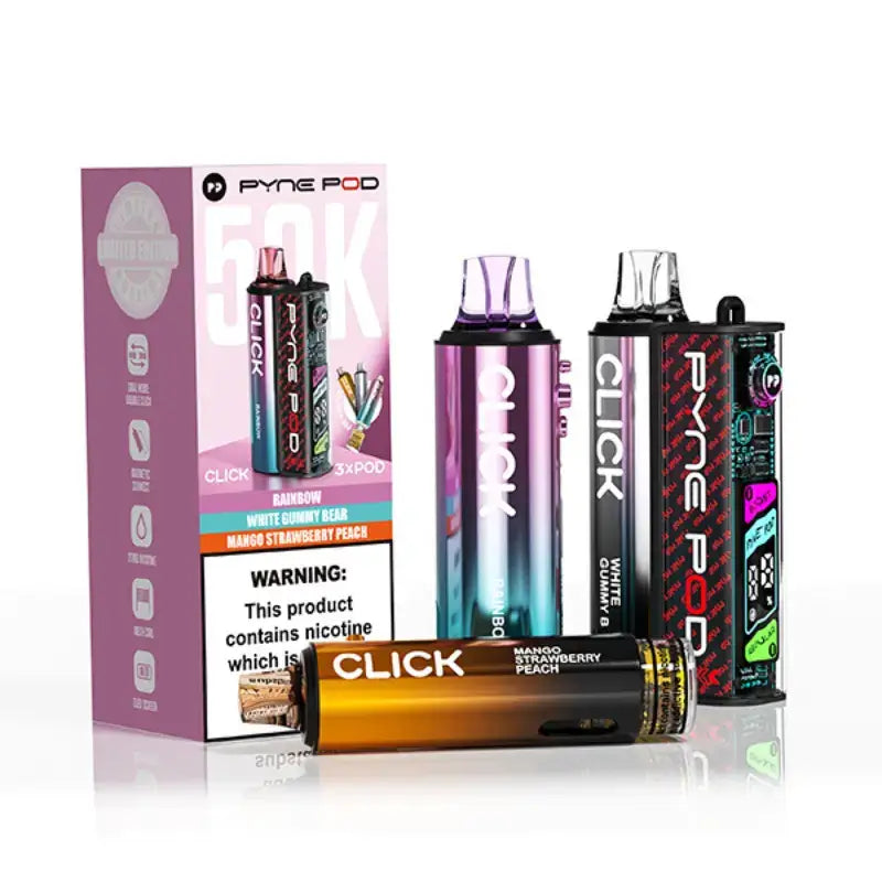 Pyne Pod Click 50K Prefilled Vape | TPD - Box of 10 | only £90.99 | Cheapest Vape Shop in Uk