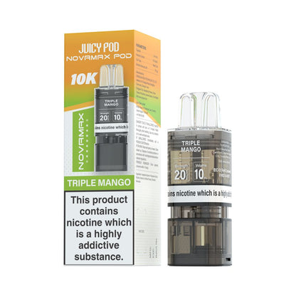 Juicy Pod NovaMax 10K Prefilled Pods - Box Of 10 | only £46.99 | Cheapest Vape Shop in Uk