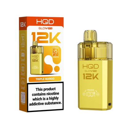 HQD Glow Pro 12k Prefiiled Kit - Box of 10 | only £72.99 | Cheapest Vape Shop in Uk