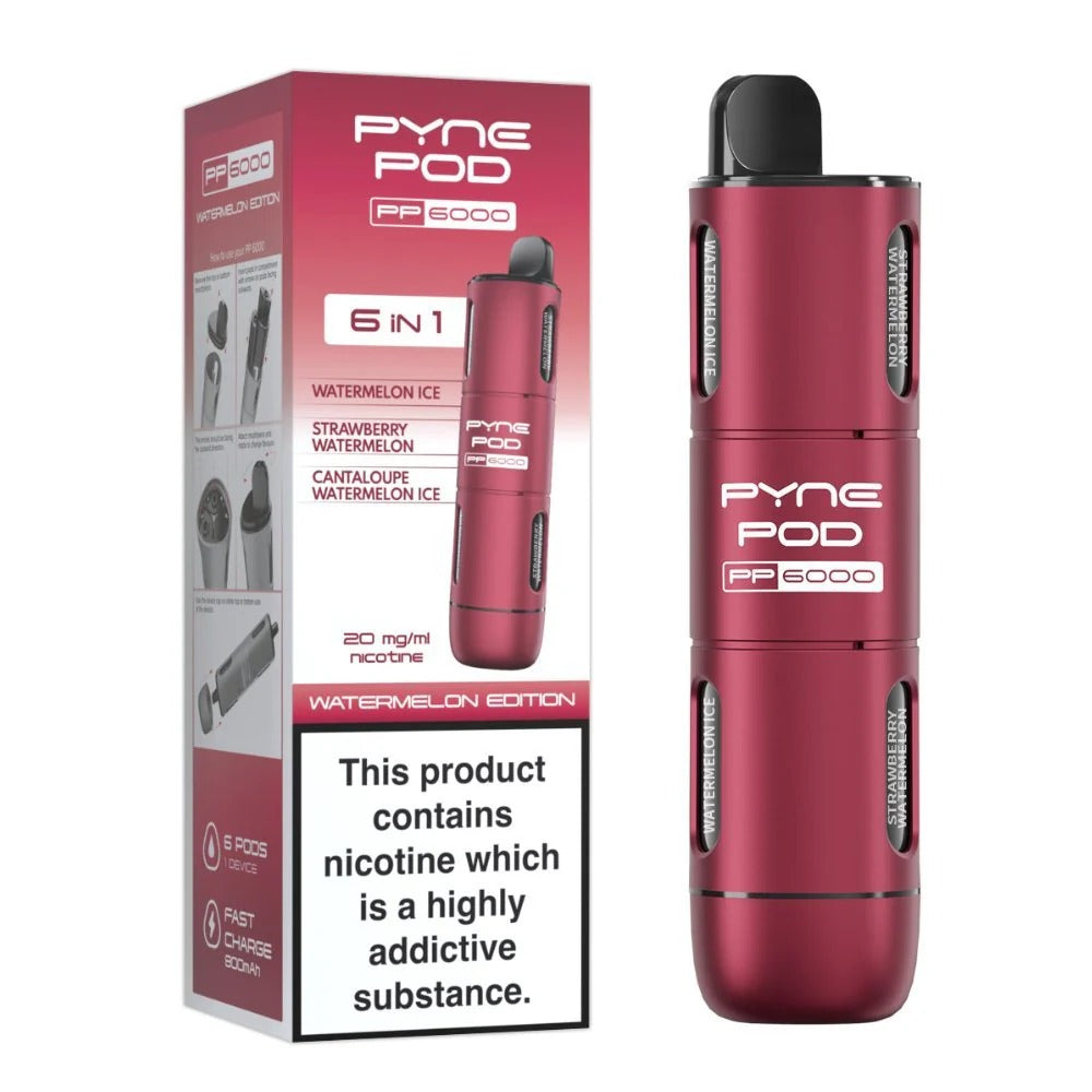 Pyne Pod 6 in 1 PP6000 Prefilled Pod Kit | Up to 6000 Puffs| only £6.99 | Cheapest Vape Shop in Uk