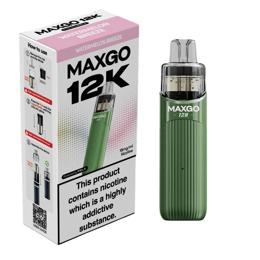 RELX MAXGO 12k Pre-Filled Pod Kit TPD Compliant - Pack Of 3 | only £25.99 | Cheapest Vape Shop in Uk
