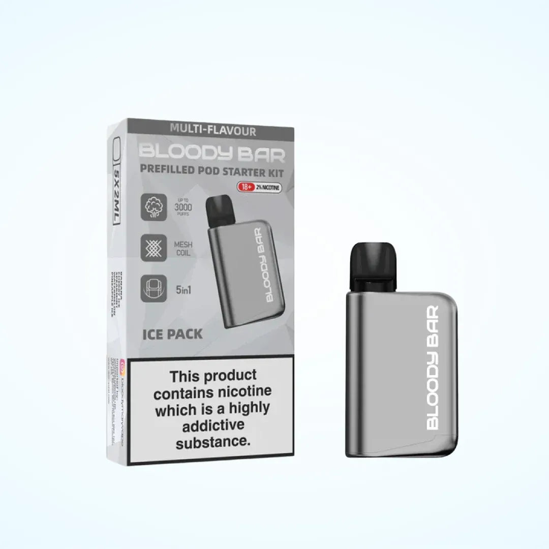 Bloody Mary Bloody Bar 3000 Puffs Prefilled 5-in-1 Starter Kit | Only £9.99 | Buy Kit Get Pod Free| Cheapest Vape Shop in Uk