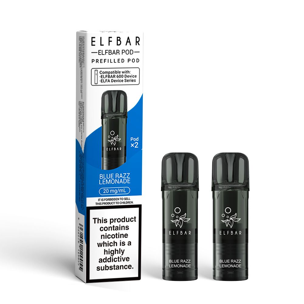 Elf Bar 600 Prefilled Pods (Pack of 2) - Box of 10 | only £32.99 | Cheapest Vape Shop in Uk