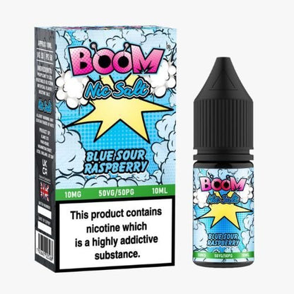 Boom Nic Salts 10ml E-liquids - Box of 5 - Blueberry Sour Raspberry -Vape Area UK