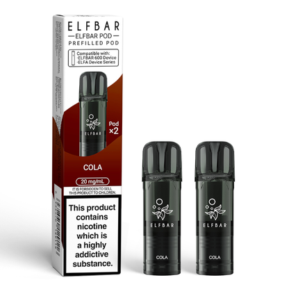 Elf Bar 600 Prefilled Pods (Pack of 2) - Box of 10 | only £32.99 | Cheapest Vape Shop in Uk