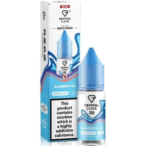 Crystal Clear Bar Salts Nic Salt E-Liquid – All Flavours 10ml (10mg / 20mg) | only £3.99 | Cheapest Vape Shop in Uk